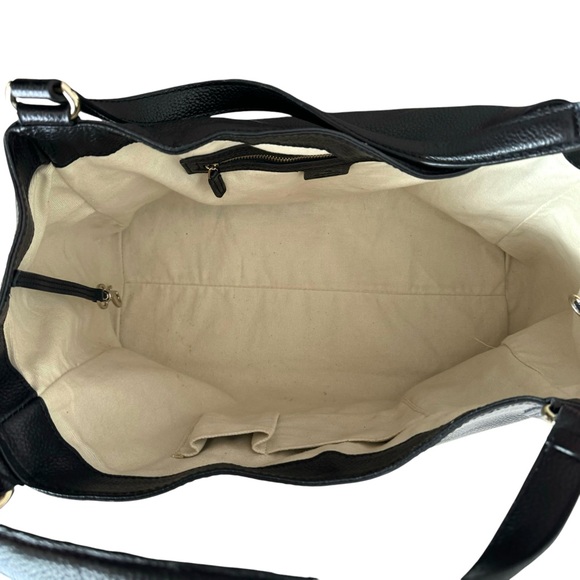 GUCCI Soho Large Black Pebbled Leather Tote Bag Shoulder Bag Women’s - Picture 14 of 17